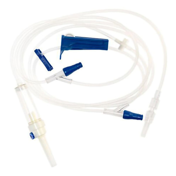 McKesson IV Pump Set Pump 2 Ports 10 Drops / mL Drip Rate Without Filter 97 Inch Tubing Solution Without Flow Regulator (1173998_BX) 50/BX