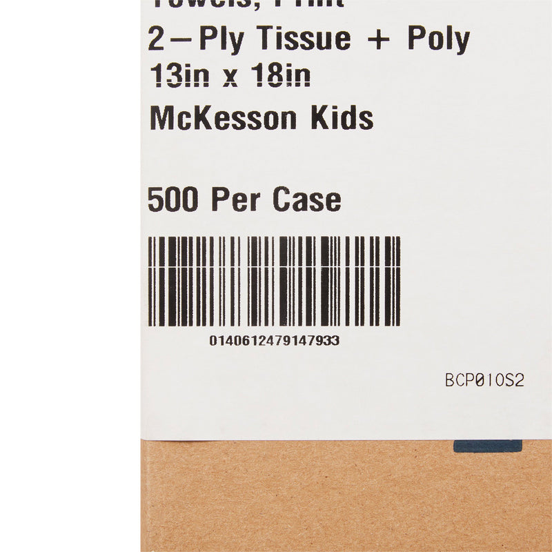 McKesson Procedure Towel 13 W X 18 L Inch Kids Print NonSterile (489531_CS) 500/CS