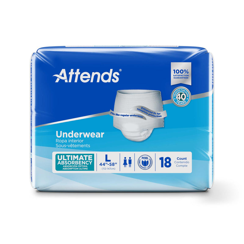 Attends® Unisex Adult Absorbent Underwear Pull On with Tear Away Seams Large Disposable Heavy Absorbency (738816_PK) 18/PK
