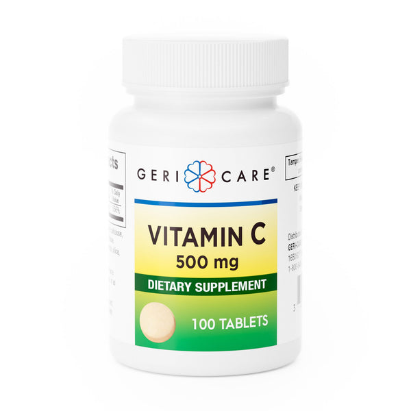 Geri-Care® Vitamin C Supplement Ascorbic Acid 500 mg Strength Tablet 100 per Bottle (555702_BT) 1/BT