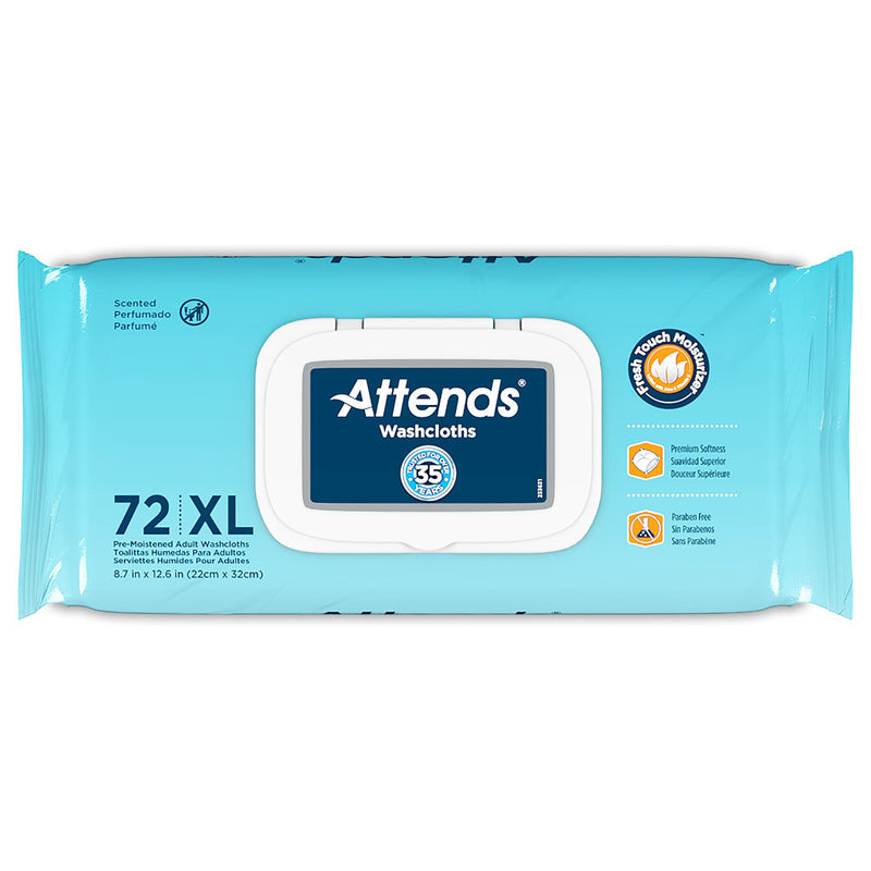 Attends® Personal Cleansing Wipe Soft Pack Scented 72 Count (633847_CS) 12/CS
