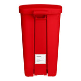 McKesson Trash Can 52 Quart / 13 gal. Red Plastic Rectangular (1223702_EA) 1/EA