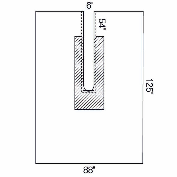 O&M Halyard Inc Surgical Drape Large Ortho U-Drape 88 W X 125 L Inch Sterile (203897_CS) 11/CS