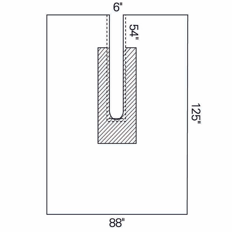 O&M Halyard Inc Surgical Drape Large Ortho U-Drape 88 W X 125 L Inch Sterile (203897_CS) 11/CS