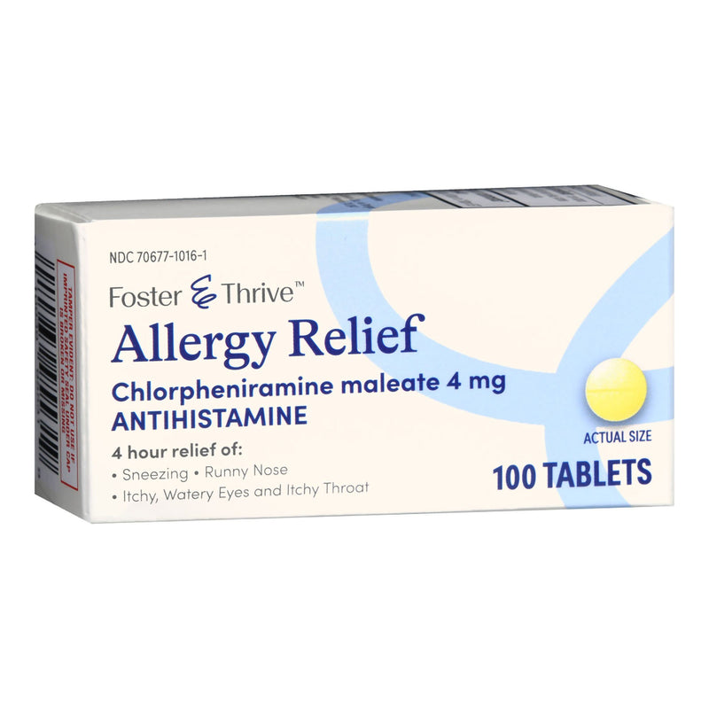 Foster & Thrive™ Allergy Relief 4 mg Strength Tablet 100 per Bottle (1235095_BT) 100/BT