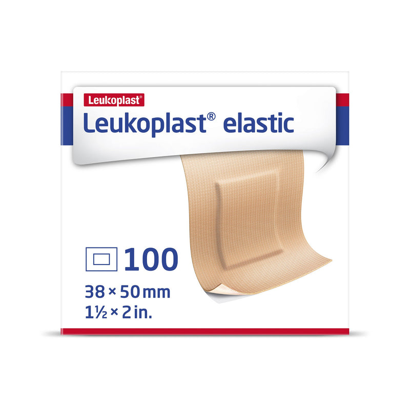 Leukoplast® Elastic Adhesive Strip 1-1/2 X 2 Inch Plastic Rectangle Tan Sterile (1211804_CS) 1200/CS