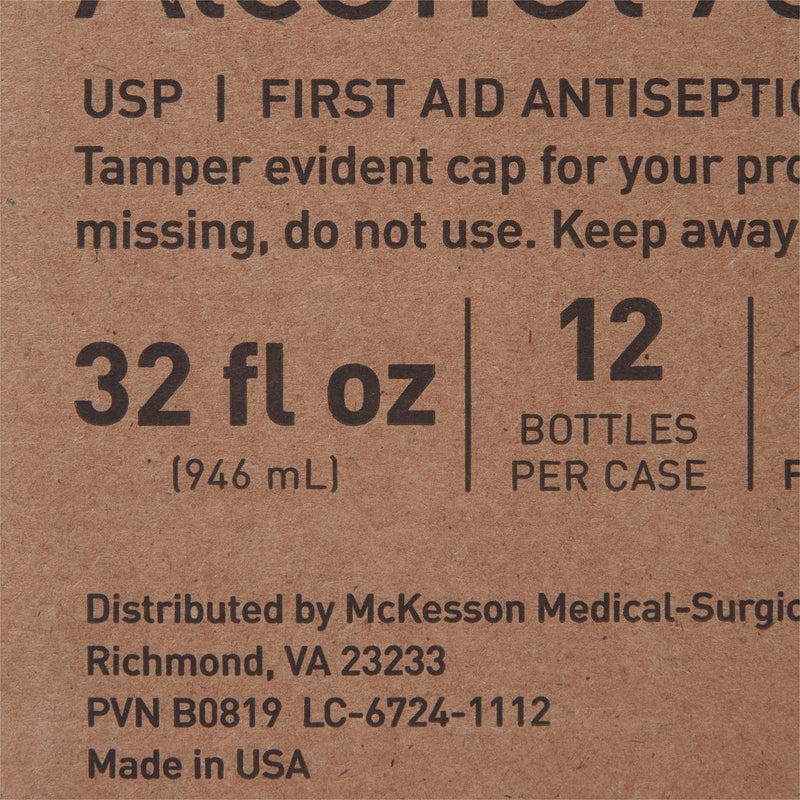 McKesson Brand Antiseptic Isopropyl Alcohol Topical Liquid 32 oz. Bottle (556517_CS) 12/CS