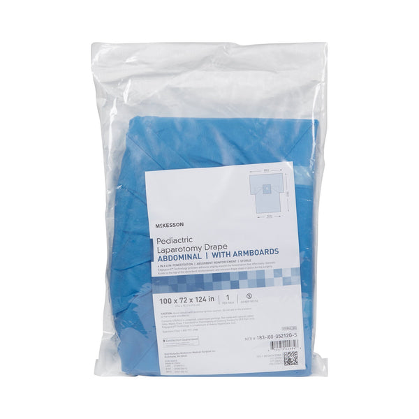 McKesson Abdominal Drape Pediatric Laparotomy Drape 100 W X 72 W X 124 L Inch Sterile (1101273_CS) 10/CS
