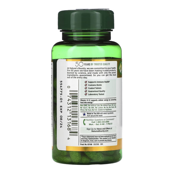Nature's Bounty® Multivitamin Supplement Vitamin B / Folic acid / Ascorbic Acid 60 mg - 100 mcg - 400 mcg Strength Tablet 150 per Bottle (1128210_BT) 1/BT