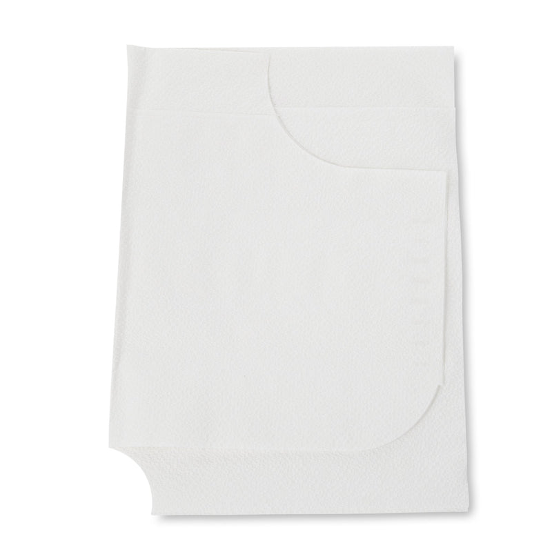 McKesson Exam Cape White One Size Fits Most Front / Back Opening Without Closure Unisex Disposable (201063_CS) 100/CS