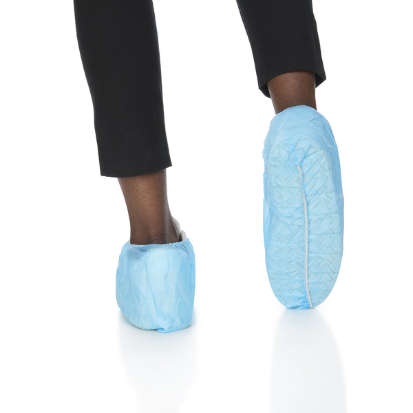 McKesson Shoe Cover One Size Fits Most Shoe High Nonskid Sole Blue NonSterile (823535_CS) 150/CS