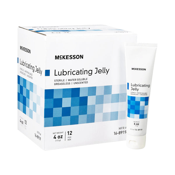 McKesson Lubricating Jelly 4 oz. Tube Sterile (1066700_BX) 12/BX