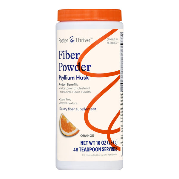 Foster & Thrive™ Fiber Supplement Orange Flavor Powder 10 oz. Psyllium Husk (1238904_EA) 1/EA