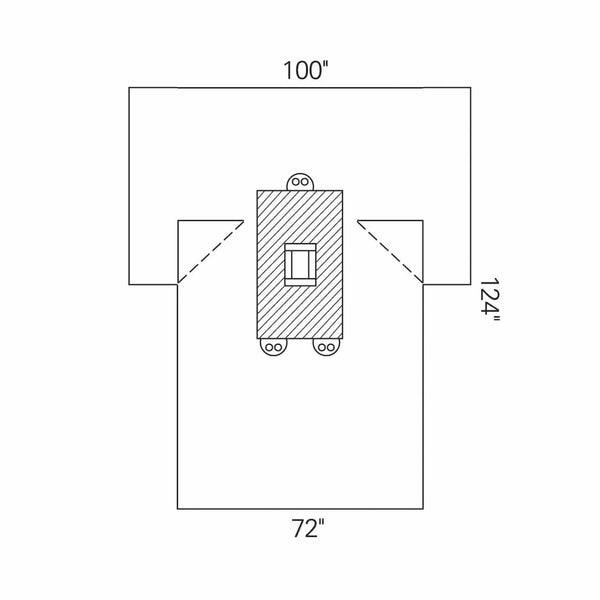 O&M Halyard Inc Abdominal Drape Laparotomy Drape 100 W X 72 W X 124 L Inch Sterile (292342_EA) 1/EA