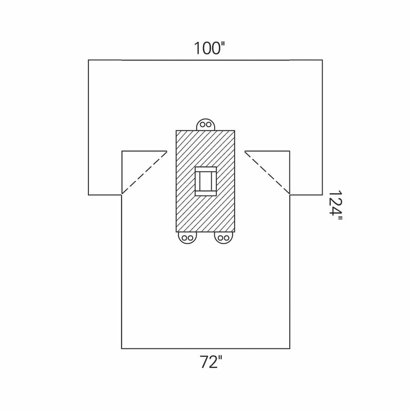 O&M Halyard Inc Abdominal Drape Laparotomy Drape 100 W X 72 W X 124 L Inch Sterile (292342_EA) 1/EA