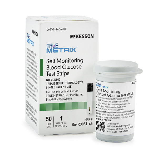 McKesson TRUE METRIX® Blood Glucose Test Strips 50 Strips per Pack (960300_CS) 1200/CS