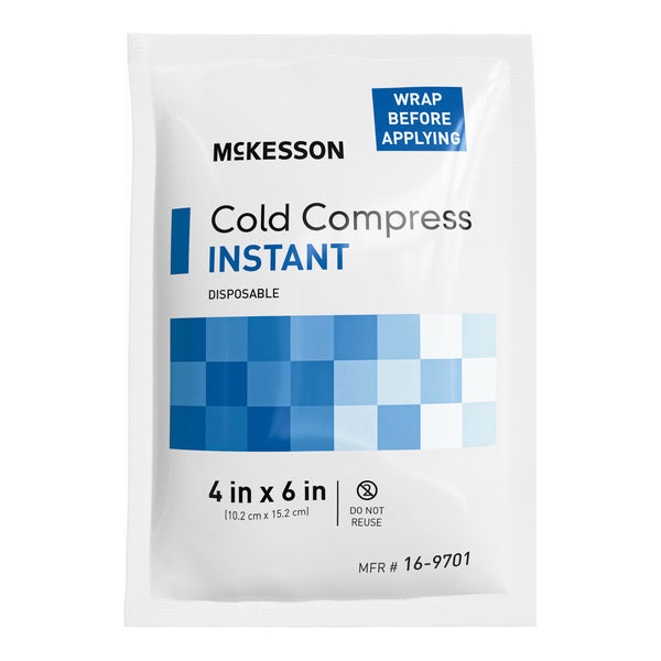 McKesson Instant Cold Pack General Purpose 4 X 6 Inch Plastic / Calcium Ammonium Nitrate / Water Disposable (476730_EA) 1/EA
