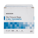 McKesson Reclosable Bag 2 X 3 Inch Polyethylene Clear Zipper Closure (957782_BX) 10/BX