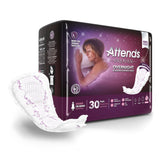 Attends Premier Overnight Bladder Control Pad 15 Inch Length Heavy Absorbency Polymer Core One Size Fits Most (1204257_BG) 30/BG