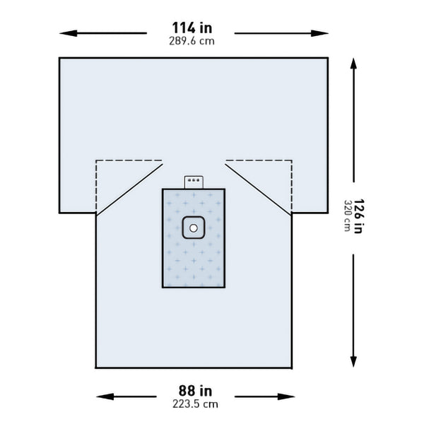 McKesson Orthopedic Drape Lower Extremity Drape 114 W X 88 W X 126 L Inch Sterile (1101272_CS) 10/CS