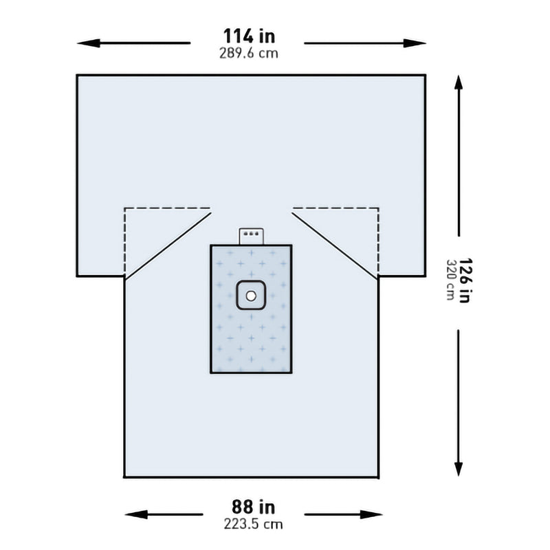 McKesson Orthopedic Drape Lower Extremity Drape 114 W X 88 W X 126 L Inch Sterile (1101272_CS) 10/CS