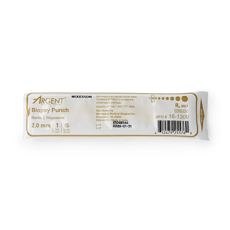 McKesson Argent™ Biopsy Punch Dermal 2 mm (1175170_CS) 100/CS