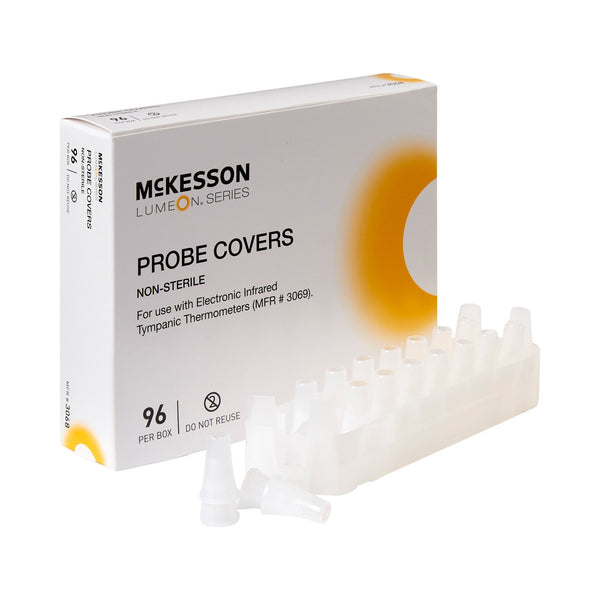 McKesson LUMEON™ Tympanic Thermometer Probe Cover For use with Tympanic Thermometers 96 per Box (848677_BX) 96/BX