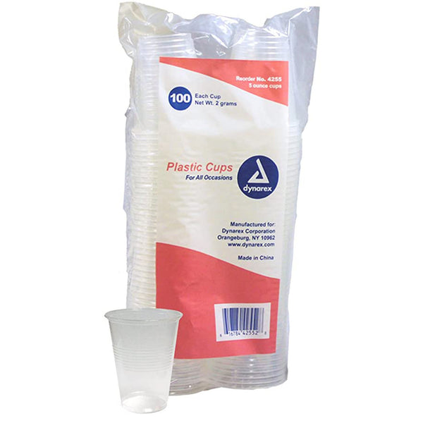 Dynarex® Drinking Cup 5 oz. Translucent Plastic Disposable (826670_PK) 100/PK