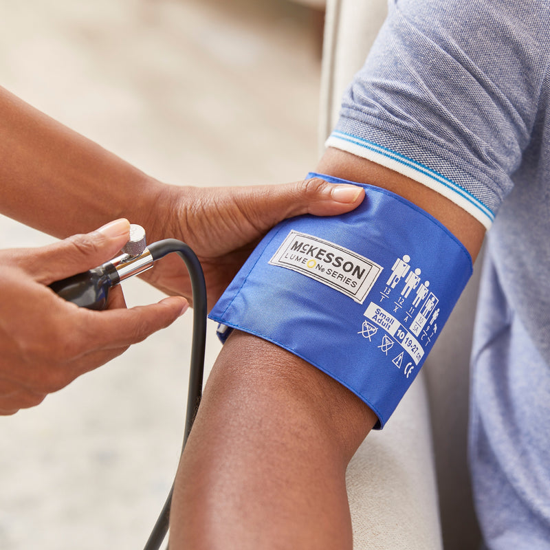 McKesson LUMEON™ Reusable Blood Pressure Cuff and Bulb 19 to 27 cm Arm Nylon Cuff Small Adult Cuff (803205_CS) 15/CS