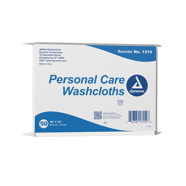 Dynarex® Washcloth 10 X 13 Inch White Disposable (837502_EA) 1/EA