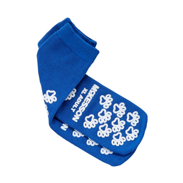 McKesson Terries™ Slipper Socks Unisex Adult X-Large Double Tread Single Patient Use Royal Blue (558995_CS) 48/CS