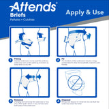 Attends® Care Advanced Unisex Adult Incontinence Brief Large Disposable Heavy Absorbency (1247853_CS) 100/CS