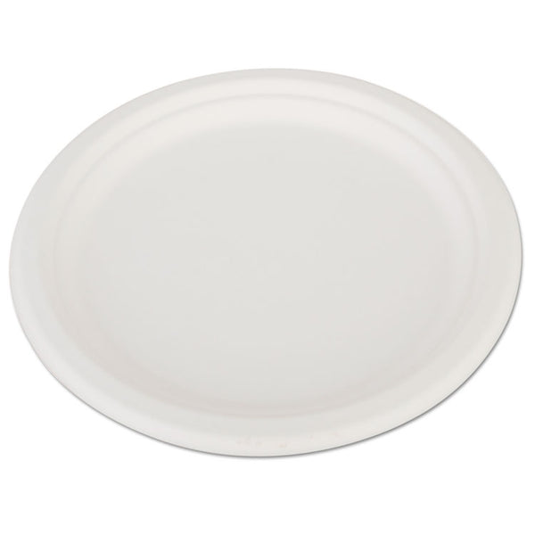 SCT® ChampWare Heavyweight Bagasse Dinnerware, Plate, 10" dia, White, 500/Carton (SCH18160)