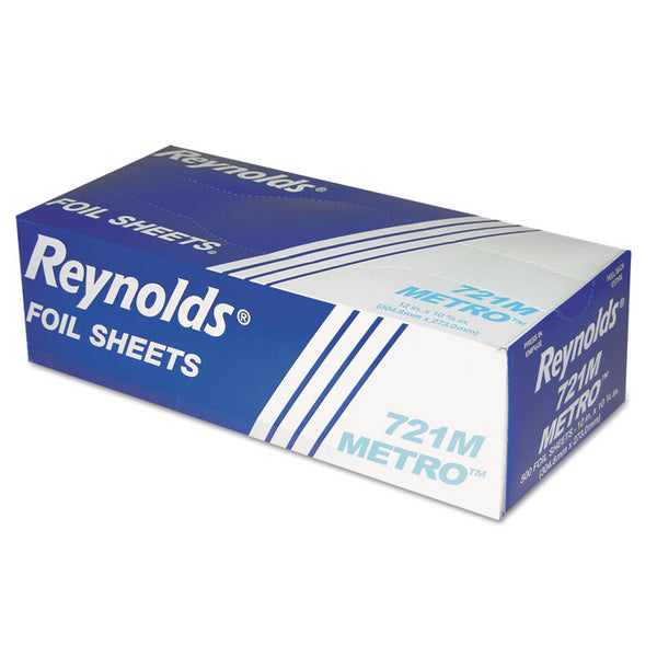 Reynolds Wrap® Metro Pop-Up Aluminum Foil Sheets, 12 x 10.75, Silver, 500/Box, 6/Carton (RFP721M) Each