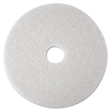 3M™ Low-Speed Super Polishing Floor Pads 4100, 27" Diameter, White, 5/Carton (MMM20313) Case of 5