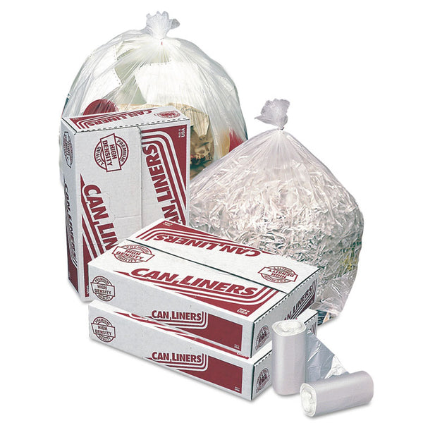 Pitt Plastics High-Density Coreless Mini-Roll Can Liners, 30 gal, 10 microns, 30" x 37", Natural, 500/Carton (PITMR30371MC) Case of 500