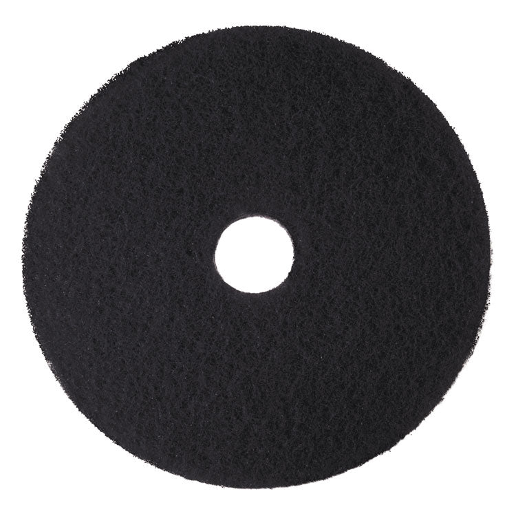 3M™ Low-Speed High Productivity Floor Pads 7300, 18" Diameter, Black, 5/Carton (MMM08276) Case of 5