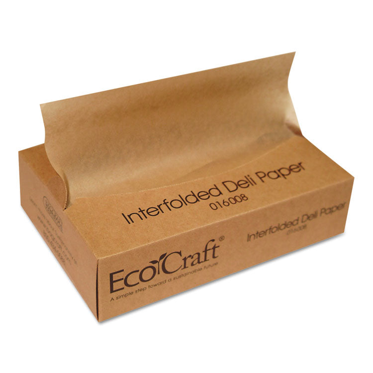 Bagcraft EcoCraft Interfolded Soy Wax Deli Sheets, 8 x 10.75, 500/Box, 12 Boxes/Carton (BGC016008) 12 Packs of 500