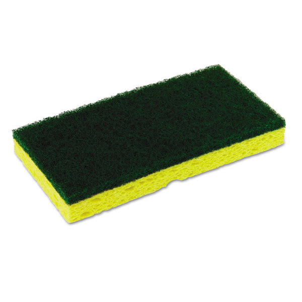 Continental® Medium-Duty Scrubber Sponge, 3.13 x 6.25, 0.88 Thick, Yellow/Green, 5/Pack, 8 Packs/Carton (CMCSS652) 8 Packs of 5