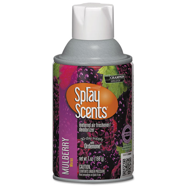 Chase Products Champion Sprayon SPRAYScents Metered Air Freshener Refill, Mulberry, 7 oz Aerosol Spray, 12/Carton (CHP5169) Case of 12