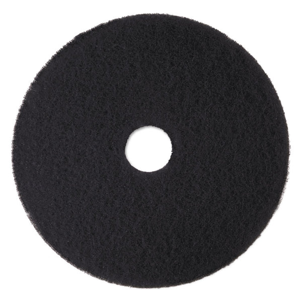 3M™ Low-Speed High Productivity Floor Pads 7300, 15" Diameter, Black, 5/Carton (MMM08273)