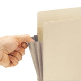 Smead™ Manila End Tab File Pockets with Tyvek-Lined Gussets, 5.25" Expansion, Letter Size, Manila, 10/Box (SMD75174)