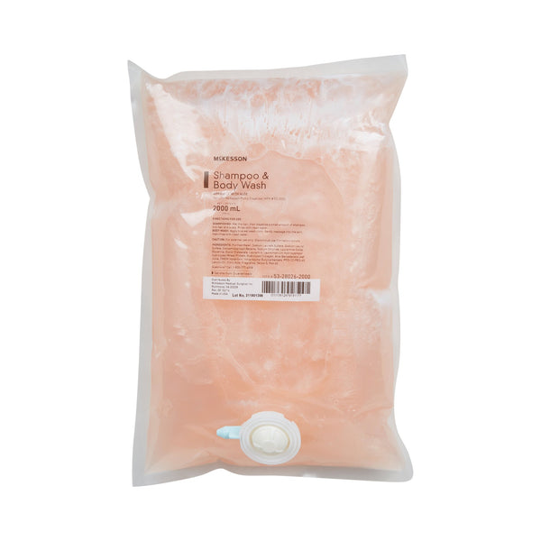 McKesson Shampoo and Body Wash 2,000 mL Dispenser Refill Bag Apricot Scent (468270_CS) 4/CS