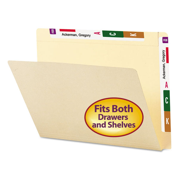 Smead™ Heavyweight Manila End Tab Conversion File Folders, Straight Tabs, Letter Size, 0.75" Expansion, Manila, 100/Box (SMD24190)