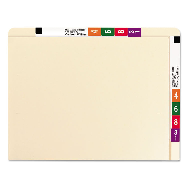 Smead™ Heavyweight Manila End Tab Conversion File Folders, Straight Tabs, Letter Size, 0.75" Expansion, Manila, 100/Box (SMD24190)