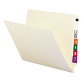 Smead™ Heavyweight Manila End Tab Folders, 9.5" High Front, Straight 1-Ply Tabs, Letter Size, 0.75" Expansion, Manila, 100/Box (SMD24100)