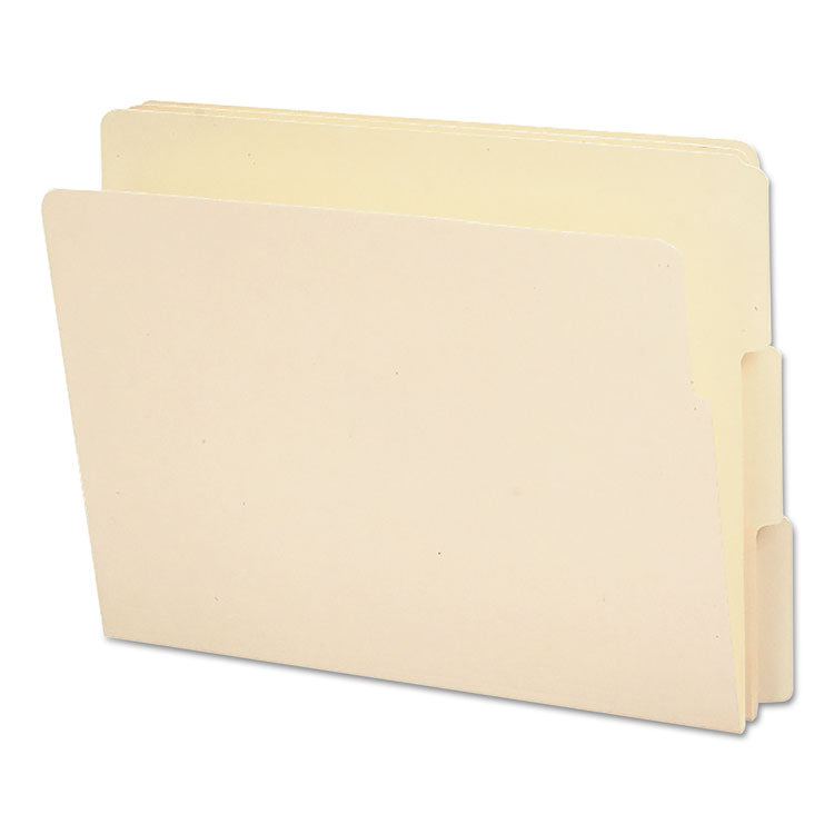Smead™ End Tab File Folder, 1/3-Cut Tabs: Assorted, Letter Size, 0.75" Expansion, Manila, 100/Box (SMD24130)