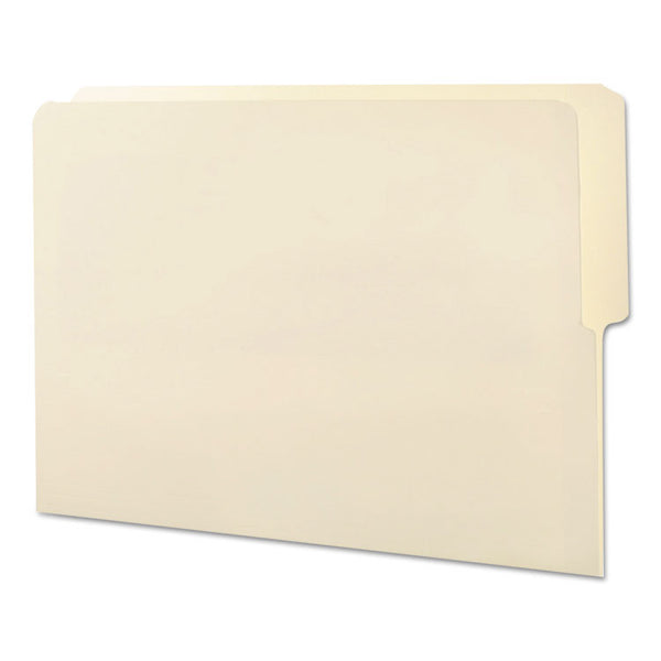 Smead™ Heavyweight Manila End Tab Folders, 9" High Front, 1/2-Cut Tabs: Top, Letter Size, 0.75" Expansion, Manila, 100/Box (SMD24127)