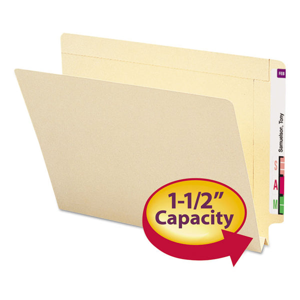 Smead™ Heavyweight Manila End Tab Expansion Folders, Straight Tabs, Letter Size, 1.5" Expansion, 50/Box (SMD24275)