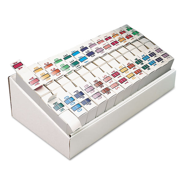Smead™ A-Z Color-Coded End Tab Filing Labels, A-Z, 1 x 1.25, White, 500/Roll, 26 Rolls/Box (SMD67070)